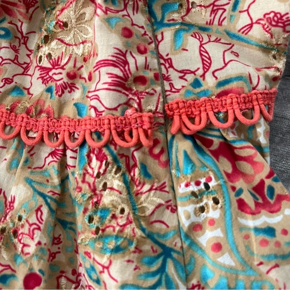 CYNTHIA STEFFE Sleeveless Beaded Cotton Dress,  Silk Lined, Sz 4 - Picture 14 of 16